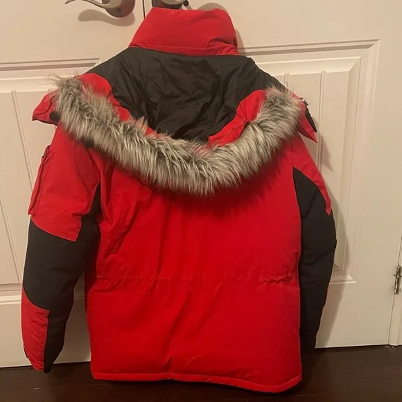 Men X-Large Adidas Bold Red and Black Winter Jacket - Picture 2 of 5